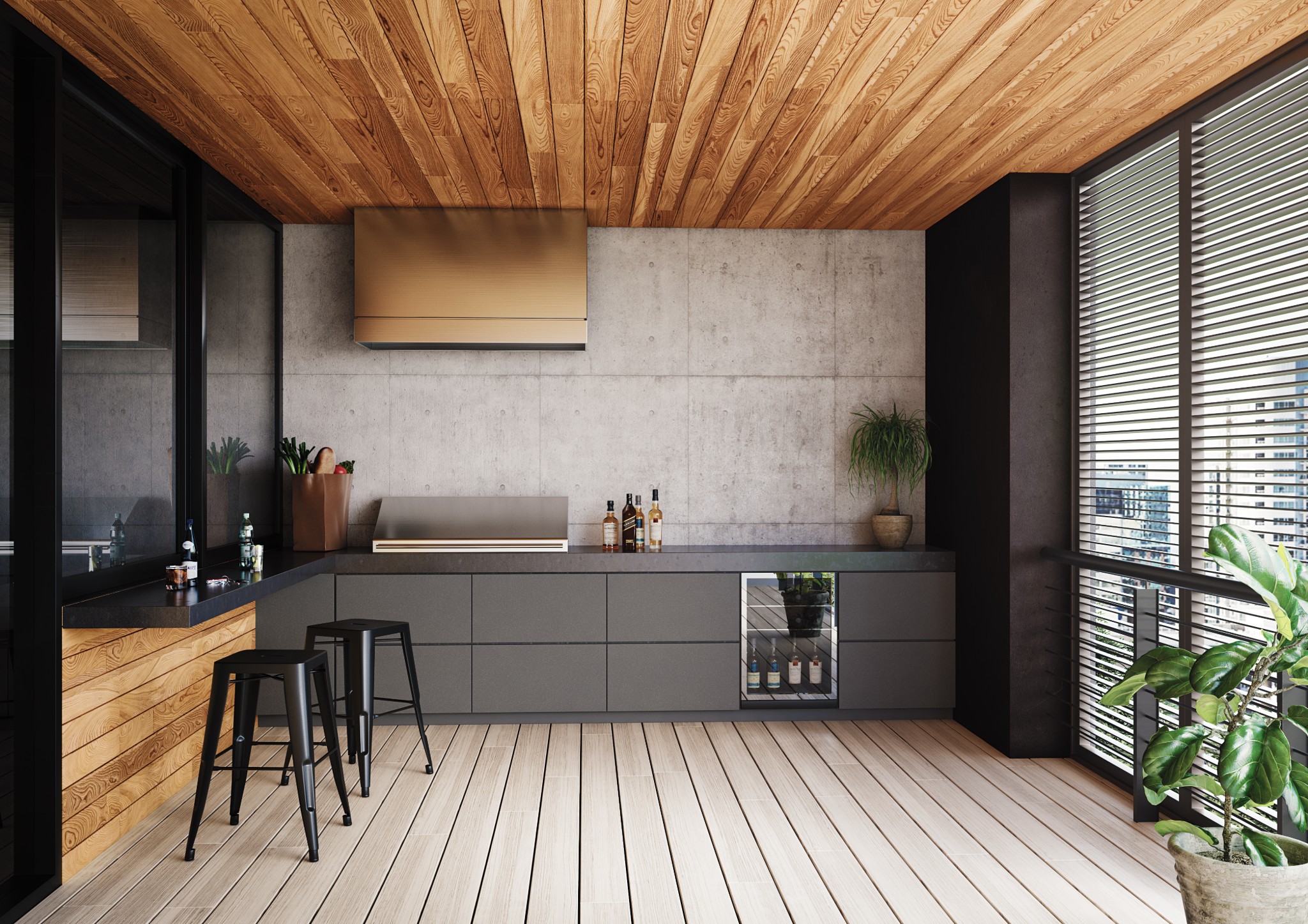 StyleLex Sandy Oak Outdoor Panel